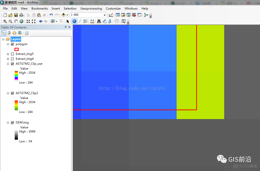 java裁剪arcgis切片 arcgis裁剪功能_arcgis dem栅格立体感_02