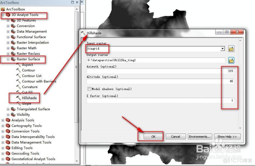 arcgis计算坡度和坡向python arcgis中坡度和坡向_栅格_27