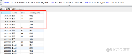 查询所有课程的记录mysql mysql查询每门课程前两名_行转列_36