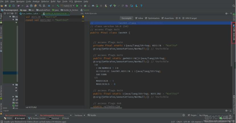 android studio Kotlin界面编辑 android kotlin 教程_android studio查看字节码_02