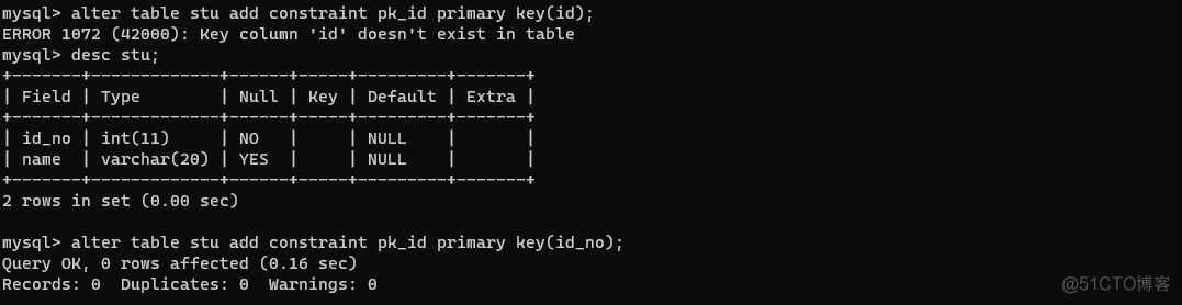 mysql给主键设置排序规则 mysql怎样设置主键_表名_06