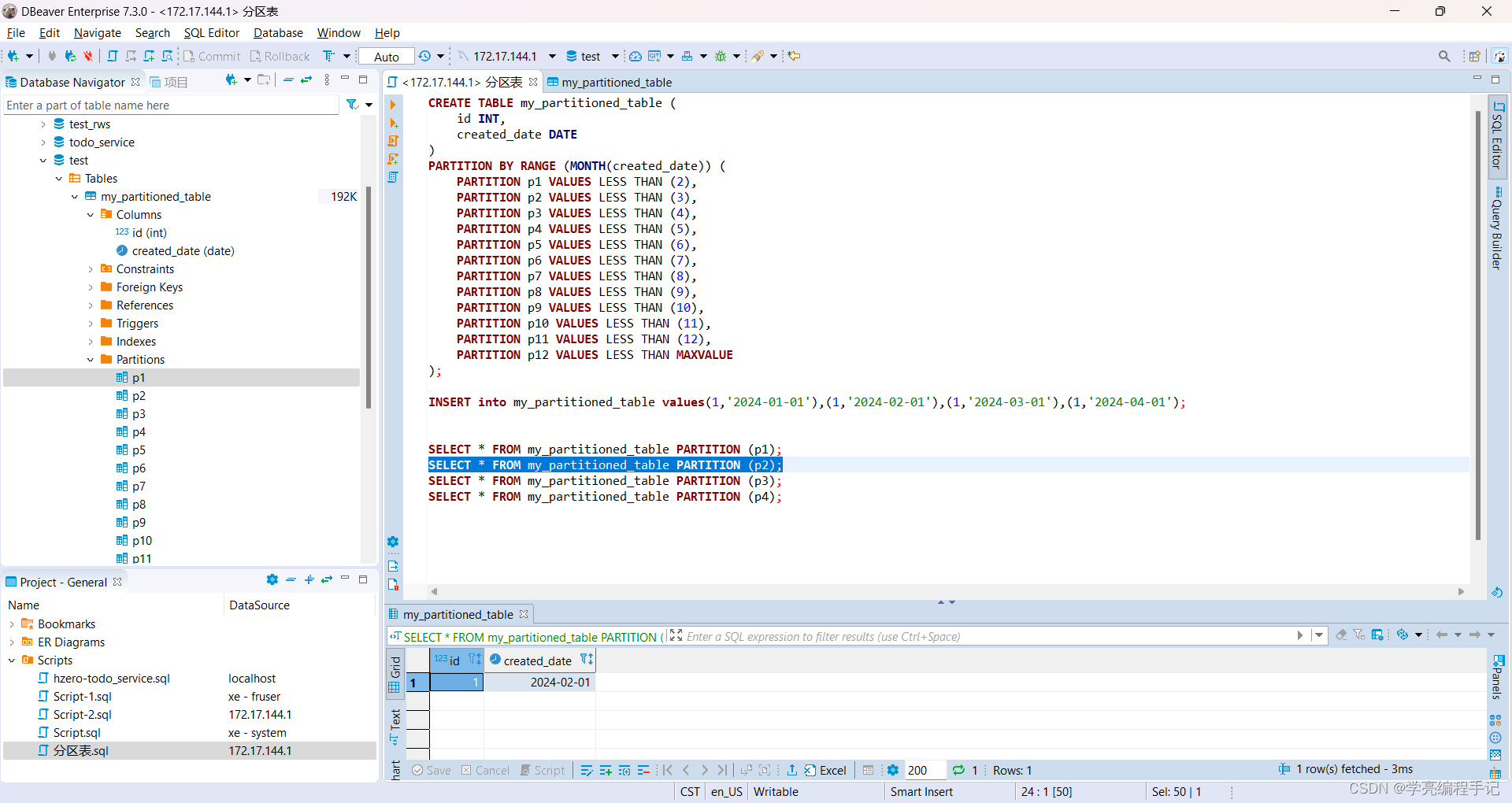 MySQL分区表SQL示例：按照created_date字段的月份值对一个表进行分区,MySQL分区表SQL示例：按照created_date字段的月份值对一个表进行分区_数据,第1张