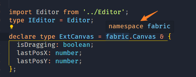 全局 type 类型的寻找 typescript 类型 - fabric.Canvas_sed