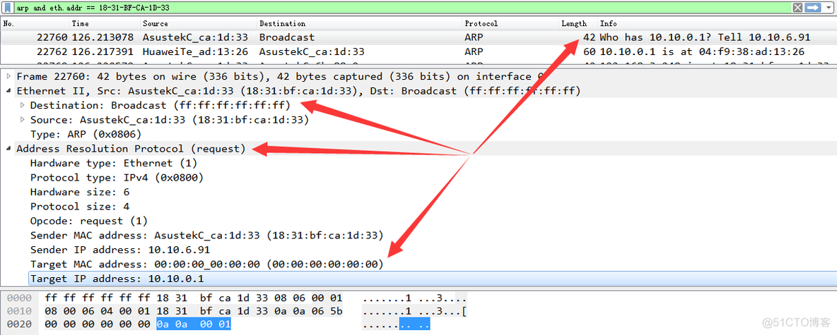 wireshark抓取所有ARP包 如何分析wireshark 抓取的arp报文_mac地址_04