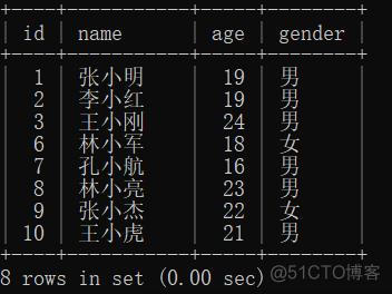 mysql查询结果按学号升序排序 mysql查询学号为7的学生_数据库_05