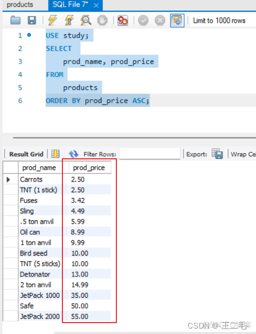 mysql数据表最高值命令 mysql怎么排序最高和最低_MySQL_04