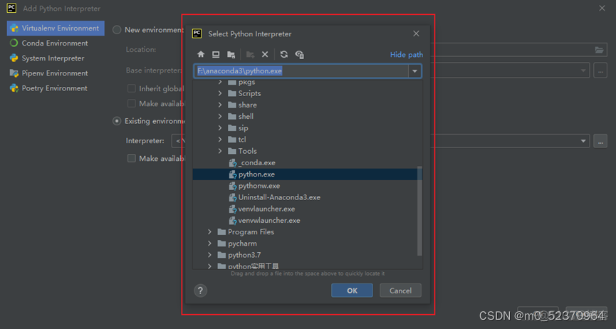 虚拟环境conda改变python版本 pycharm conda 虚拟环境_Python_03