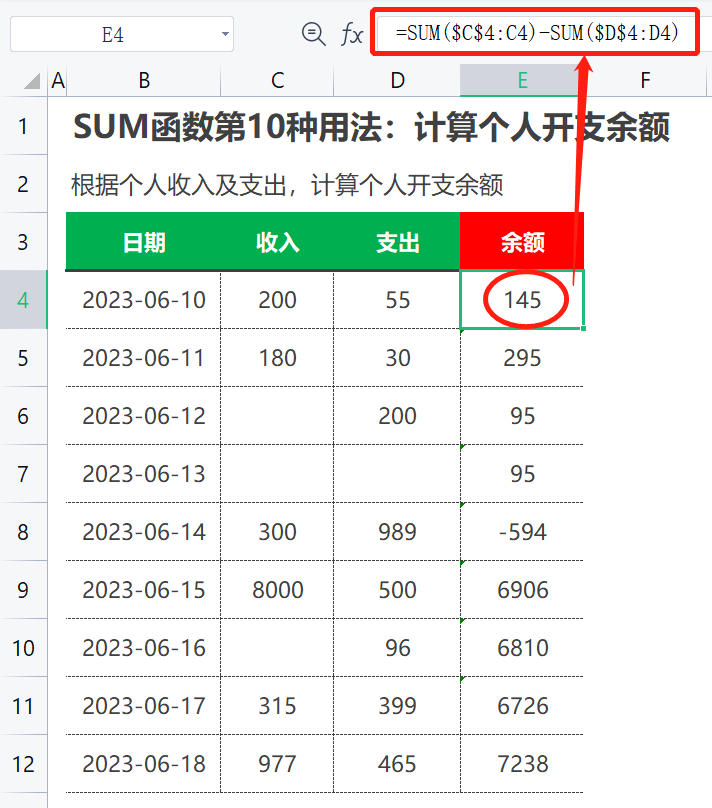 R语言中sum函数计算复杂数据框中的一列中某几行数据和 r语言sum函数用法_excel_10