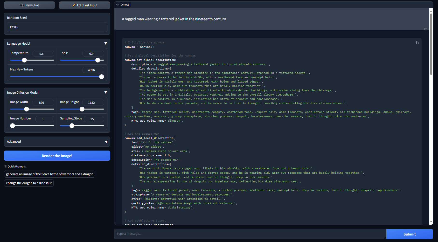 ControlNet作者新作Omost 一句话将LLM的编码能力转化为图像生成能力，秒变构图小作文，再也不用为不会写提示词担心了！_AIGC_02