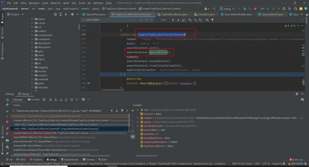 Elasticsearch searchAfter 的原理_lucene