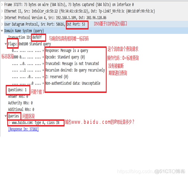 wireshark筛选dns解析特定域名 用wireshark分析dns_IP_04