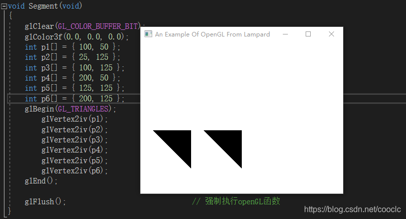 opengles jni实现三角形 opengl三角形边缘颜色_字段