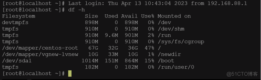 centos 未分区磁盘 centos查看未分配空间_扩展磁盘空间_11