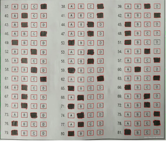 python 答题卡识别源码 opencv 答题卡_边缘检测_08