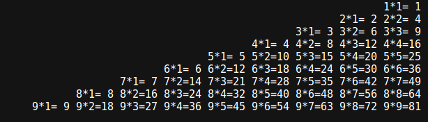 pythonfor循环plot pythonfor循环九九乘法表_九九乘法表_04