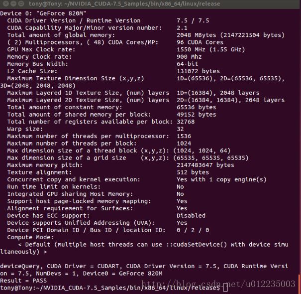 cuda samples 测试 cuda安装成功测试_ubuntu