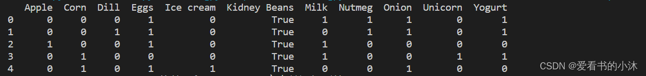 利用Python实现apriori算法输出频繁项目集Ck python中apriori算法_nlp_11