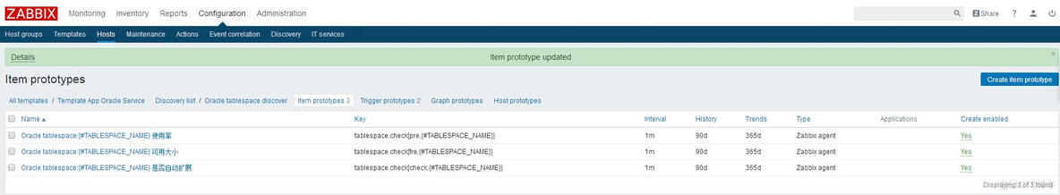 zabbix监控pg数据库锁表信息 zabbix监控oracle数据库_表空间_03