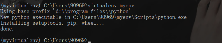 cmd切换conda python虚拟环境 cmd进入python虚拟环境_virtualenv