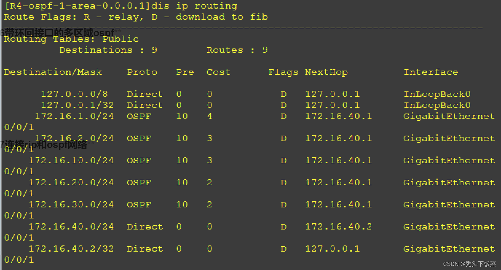 ensp ospf交换机简单配置 ensp配置ospf路由协议命令_OSPF_10