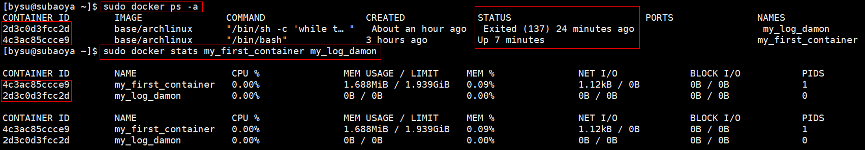 linux查询容器ID并进入容器 linux查看容器名字_bash_10