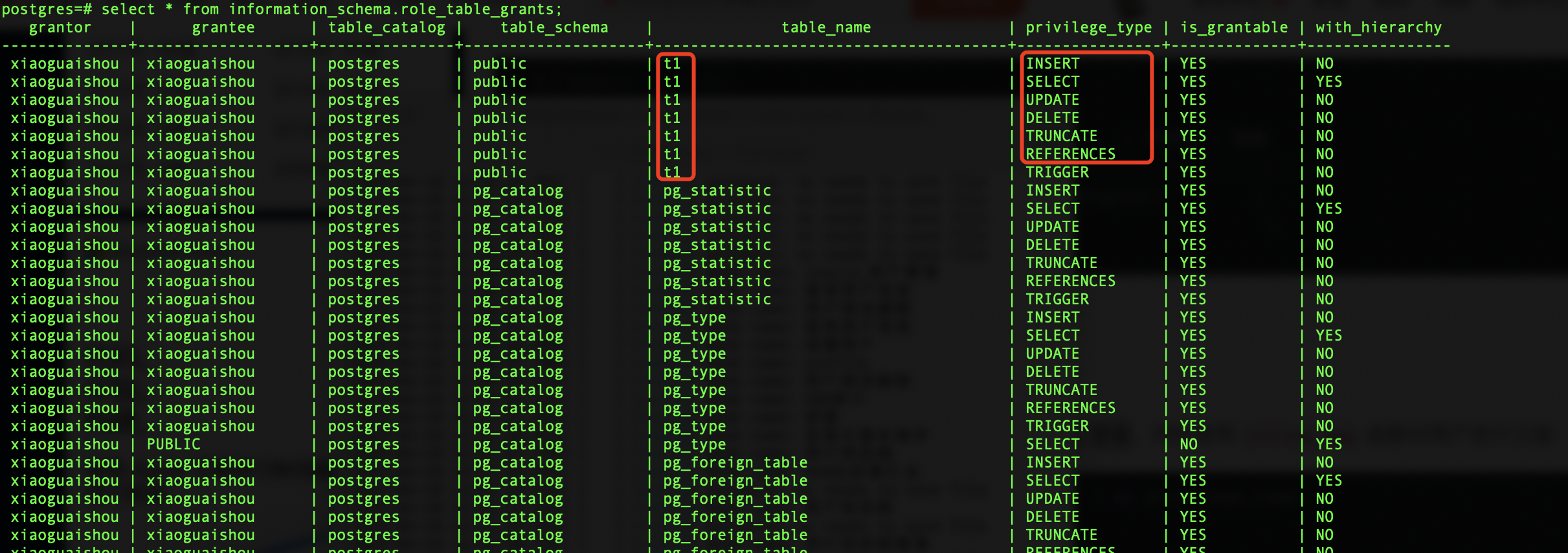 pg授权查看一个schema pg查询表权限_数据库_04