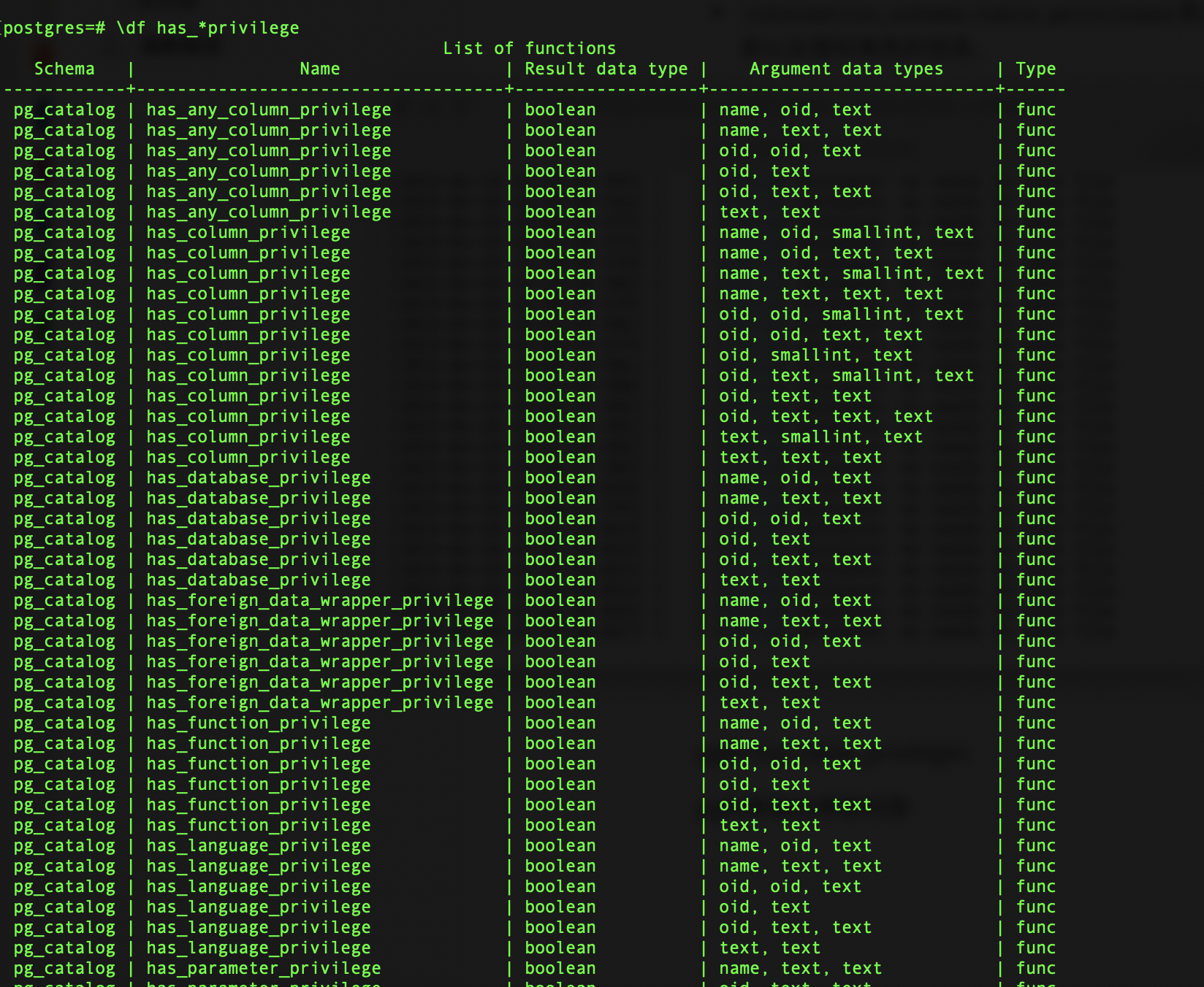 pg授权查看一个schema pg查询表权限_postgresql_09