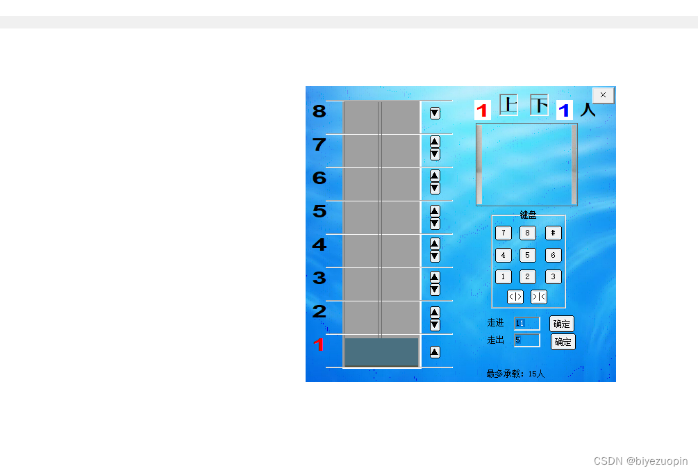 Python电梯仿真 电梯运行仿真程序_电梯仿真设计_08