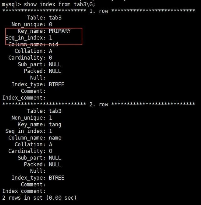 mysql查找表的主键 mysql查询主键的语句_sql_16