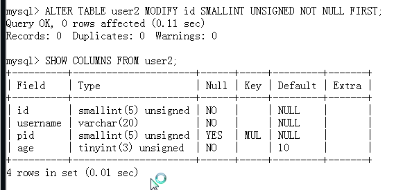 MySQL转化性别显示 mysql设置性别_主键_77