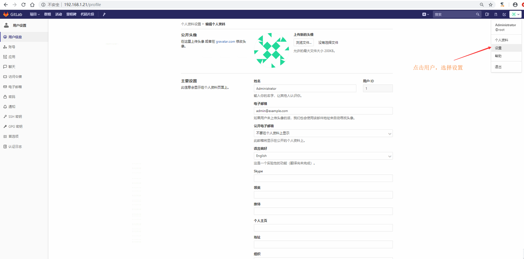 idea add gitlab account 中的token是什么 gitlab的token在哪里设置_操作系统_40