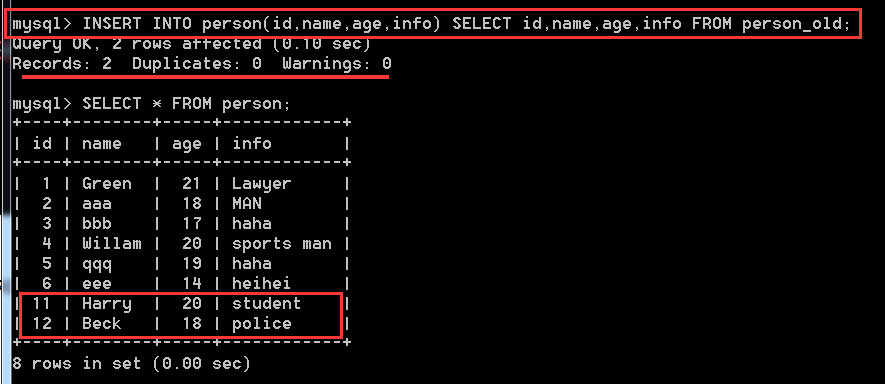 MySQL如何更新某一列字段 mysql更新表中一行数据_插入数据_07