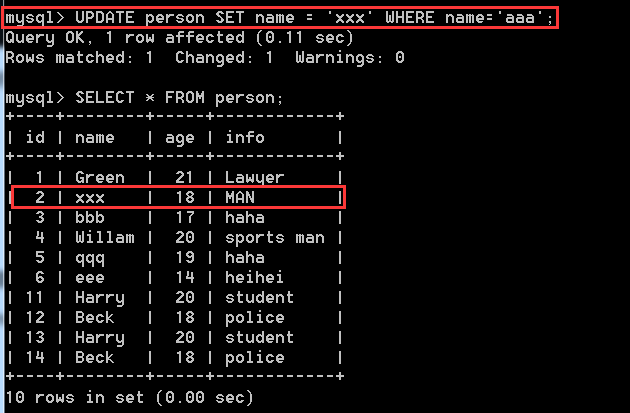 MySQL如何更新某一列字段 mysql更新表中一行数据_插入数据_09