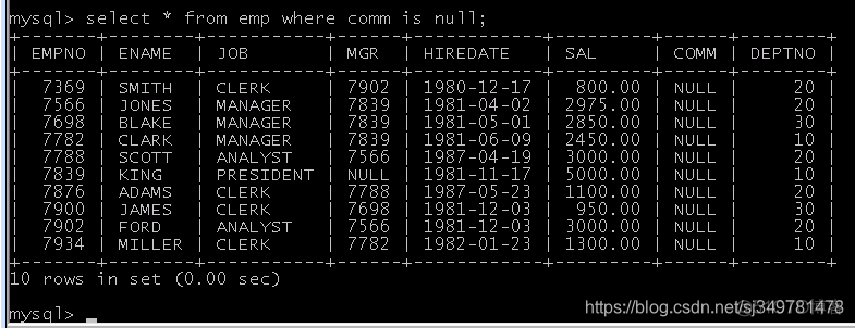 mysql满足某个条件才去关联别的表 mysql查询条件不等于_mysql满足某个条件才去关联别的表_10