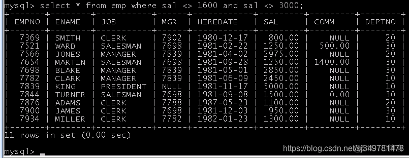 mysql满足某个条件才去关联别的表 mysql查询条件不等于_下划线_17