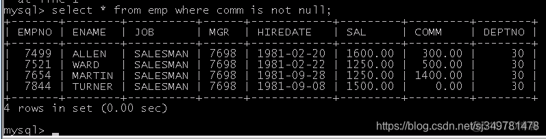 mysql满足某个条件才去关联别的表 mysql查询条件不等于_大小写_20