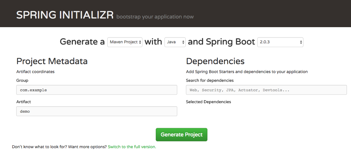 idea project structure facet type 没有spring idea里没有spring initializr_应用程序