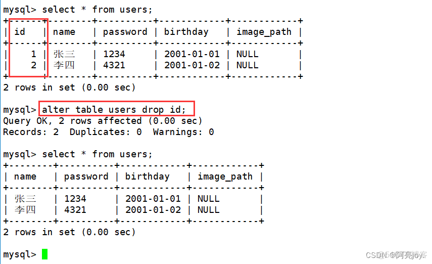 查看mysql数据库中的user表中的信息 mysql查看用户下的表_数据_06