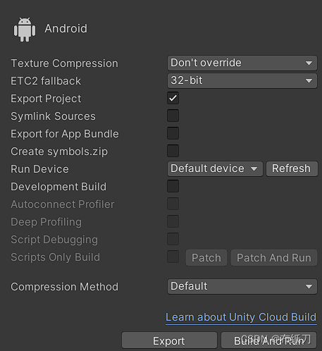 Unity 集成安卓SDK unity 开发安卓应用_android_03