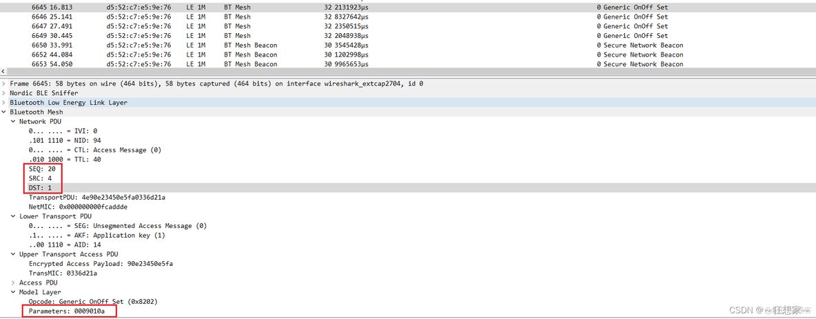 Wireshark分析蓝牙版本 wireshark抓蓝牙包_单播_17