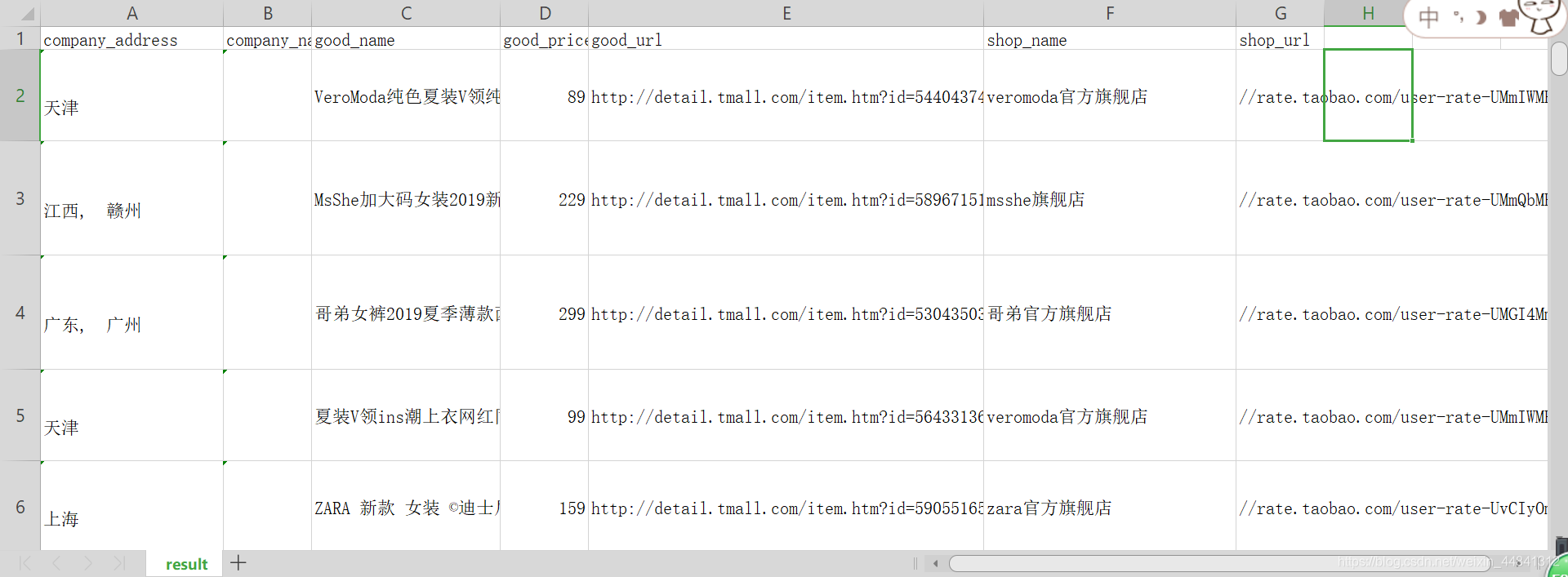 Python爬虫微店销量代码 python爬取淘宝店铺信息数据_python爬虫_09