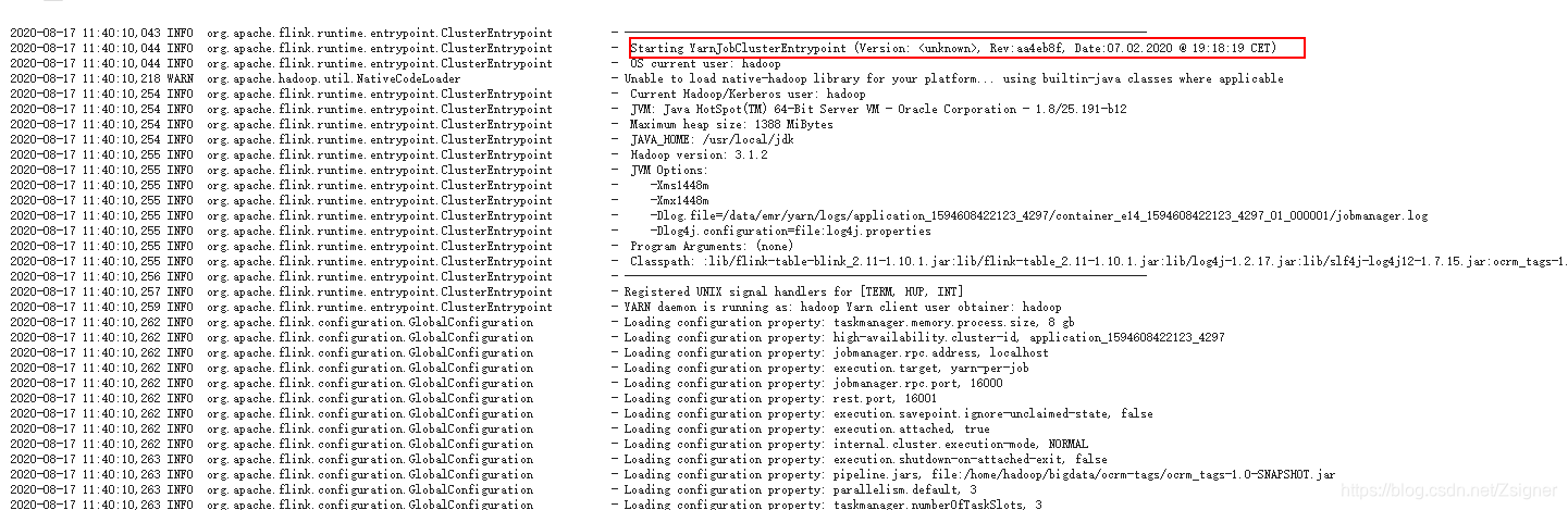 flink启动无法加载hadoop 本地库 flink启动后web页面打不开_flink 1.10_10