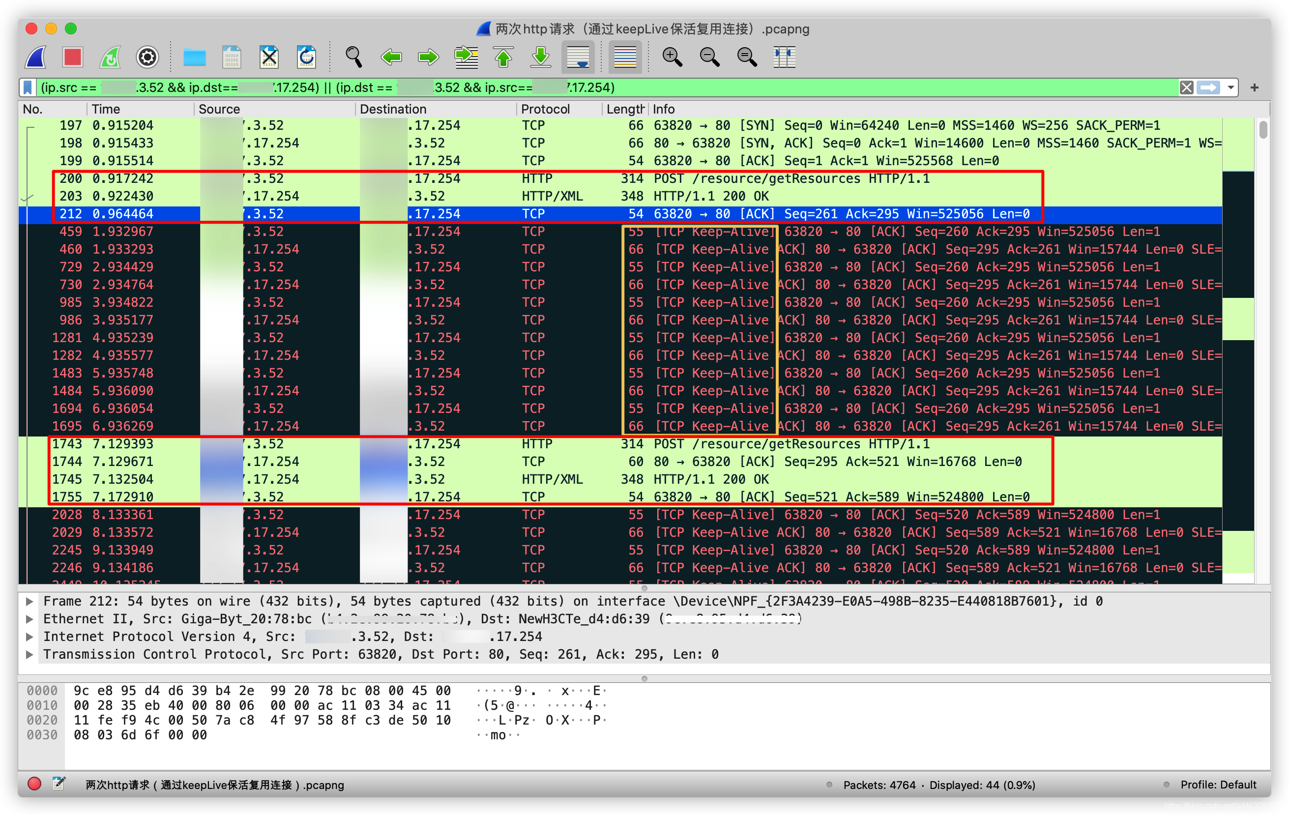 wireshark蓝色和红色 wireshark中黑色代表_tcpip_09