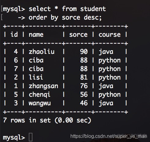 docker 进入MySQl操作数据库 docker登录mysql数据库_升序_19