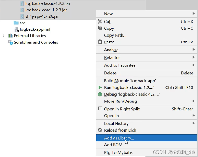 java配置logback未启动 java logback_jar_03