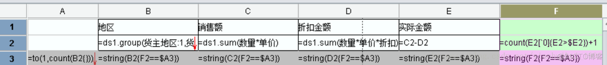 润乾报表集成到java项目中 参数的传递 润乾报表group函数_sort函数_02