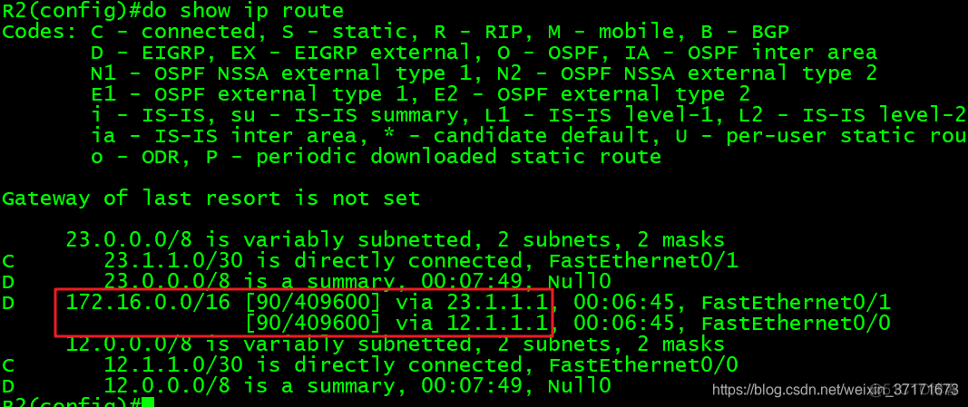 EIGRP路由改造为ospf eigrp路由汇总_路由表_09