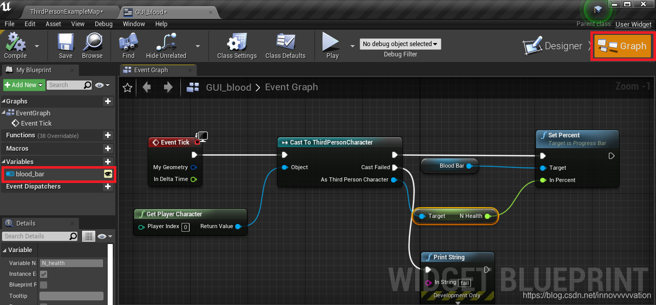 unreal 血条优化 ue4怪物血条_控件_12