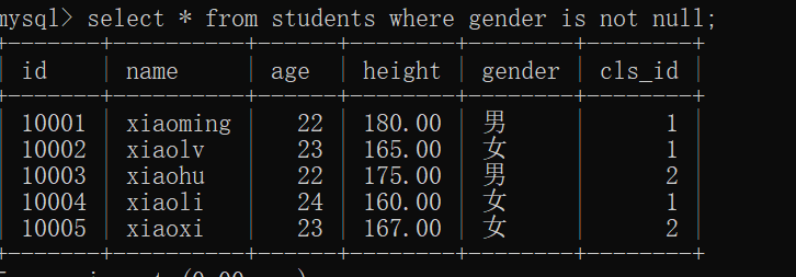 mysql怎么统计男女生各有多少人 mysql查询女生人数_mysql怎么统计男女生各有多少人_12