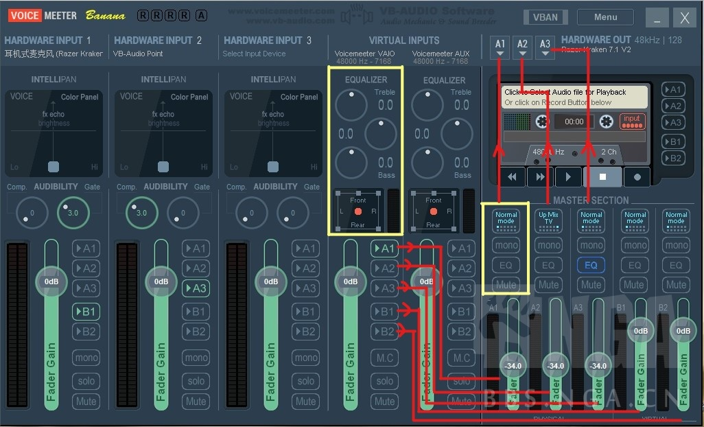 whisper sounddevice获取麦克风 voicemeeter麦克风没有声_竖线_05